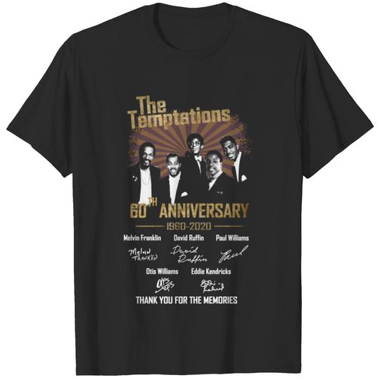 Discover The Temptations 60th Anniversary Thank You The Memories Shirt