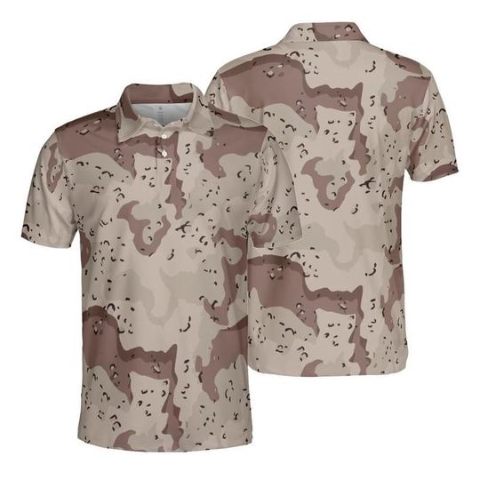 Discover Desert Chocolate Chip Camo Performance Polo