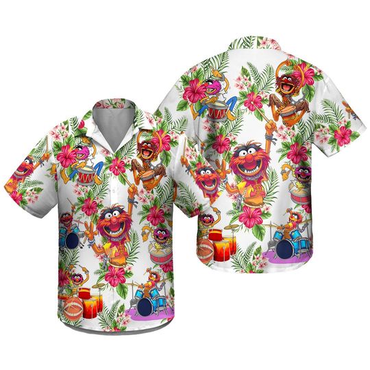 Discover Funny Tropical Muppet Playing Hawaiian T-Shirt