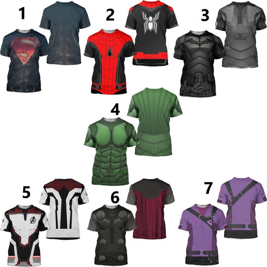 Discover Superhero Movie Characters Team Shirt, Hero Friend Matching Shirt