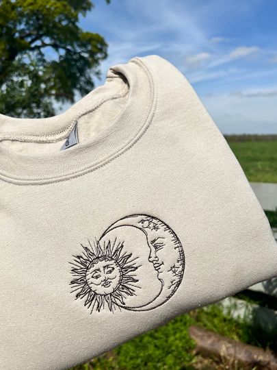 Discover Celestial Sun and Moon Sweatshirt