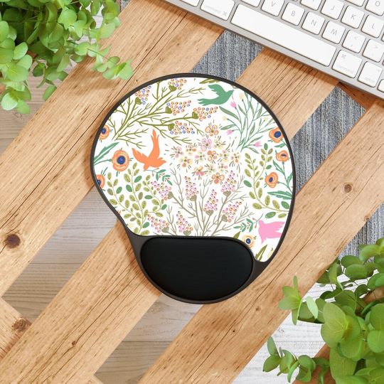Discover Botanical Garden Mouse Pad With Wrist Rest