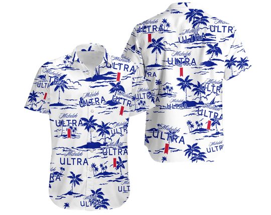 Discover Michelob Ultra Hawaiian Beach Pattern Shirt, Hawaii Beer Loves Shirt