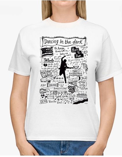 Discover Bruce Springsteen Lyrics Tee - Bruce Springsteen Artwork Tee