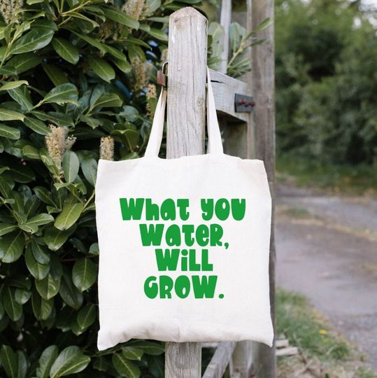 Discover What You Water Will Grow Tote Bag,  Large Tote Bag