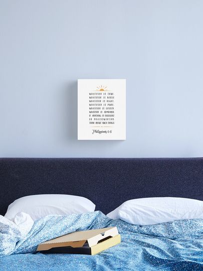 Discover Phillipians 4:8 | Canvas Print