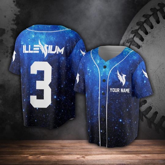 Discover Custom Name Illenium Music Baseball Jersey, DJ Live World Tour 2023 Shirt, Illenium Dj Fan Tour Jersey