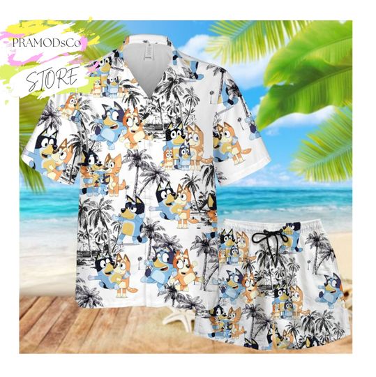 Discover BlueyDad Hawaiian Shirt, BlueyDad n Bingo Beach Hawaiian Shirts