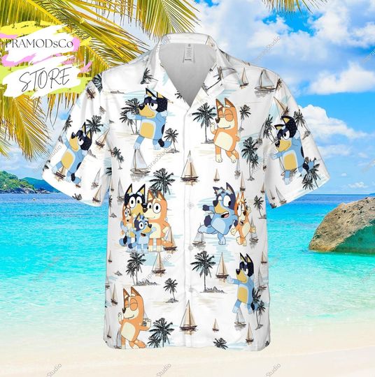 Discover BlueyDad Hawaiian Shirt, BlueyDad Hawaiian Dad Life Family Shirt