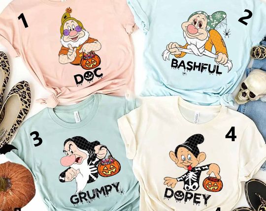 Discover Funny Dwarfs Halloween Matching Shirt, Halloween Costume For Family Group T Shirt