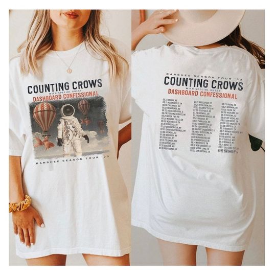 Discover Counting Crows Band T-Shirt, Banshee Season Tour 2023 Sweatshirt, Rock Band Concert Tee