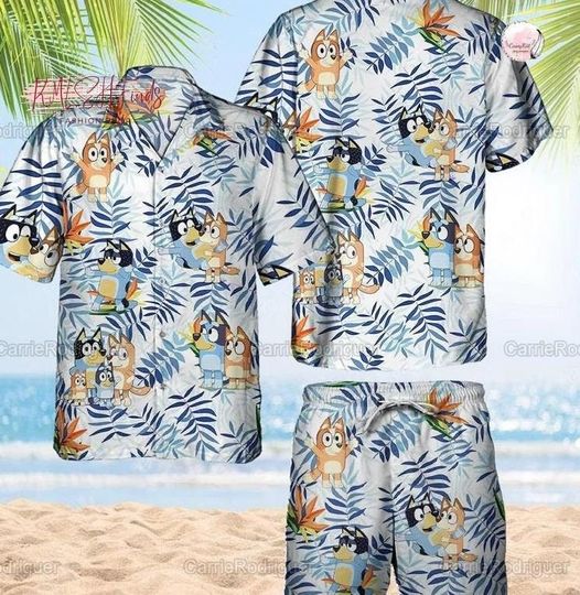 Discover Funny BlueyDad Family Hawaiian Shirt