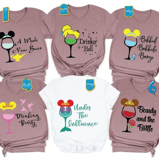 Discover Personalized Bachelorette Party Matching T-Shirt, Princess Inspired Drinking Shirt