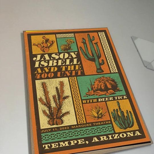 Discover Jason Isbell And The 400 Unit July 11 2023 Tempe, Az Poster
