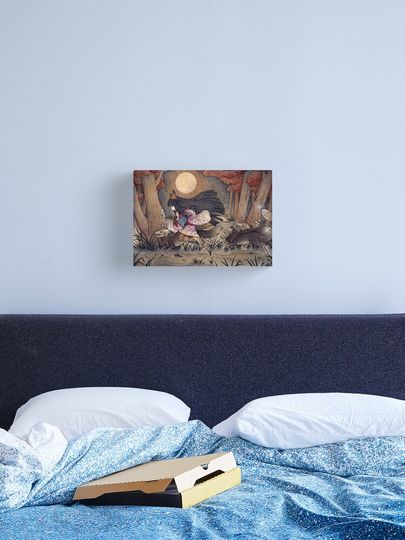 Discover Running With Monsters - TeaKitsune Fox Yokai  | Canvas Print