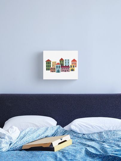 Discover Colourful houses | Canvas Print