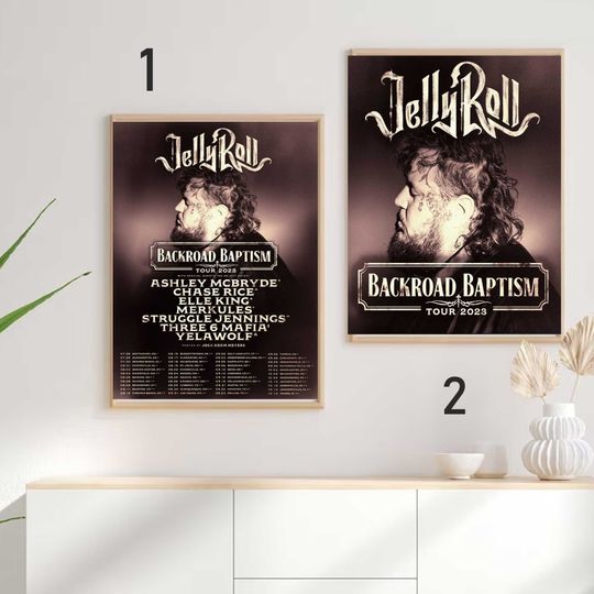 Discover Jelly Roll Backroad Baptism 2023 Tour Poster