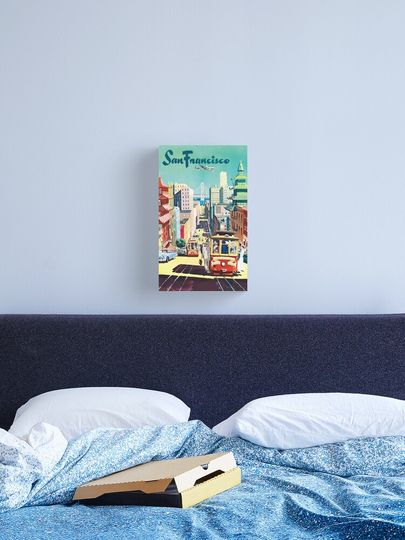 Discover San Francisco - Vintage Travel Poster | Canvas Print