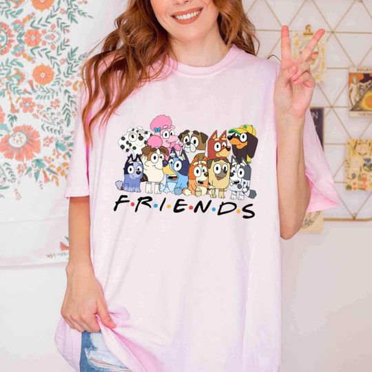 Discover BlueyDad Friends Shirt, Heeler Family T-shirt