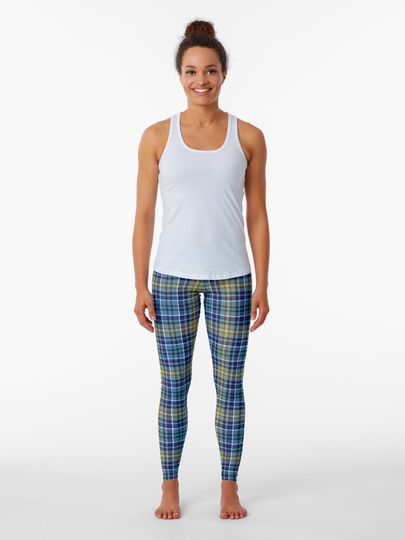 Discover O&apos;Sullivan Tartan Bright Blue Irish Plaid | Leggings
