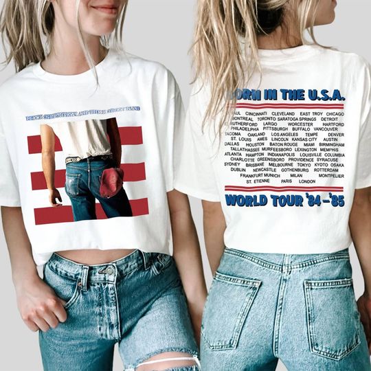 Discover Bruce Springsteen Born in the USA World Tour '84-'85 Vtg Concert T-Shirt