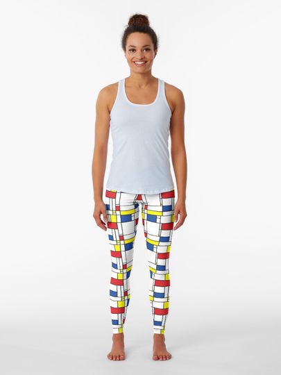Discover Mondrian Minimalist De Stijl Modern Art I.I © fatfatin | Leggings