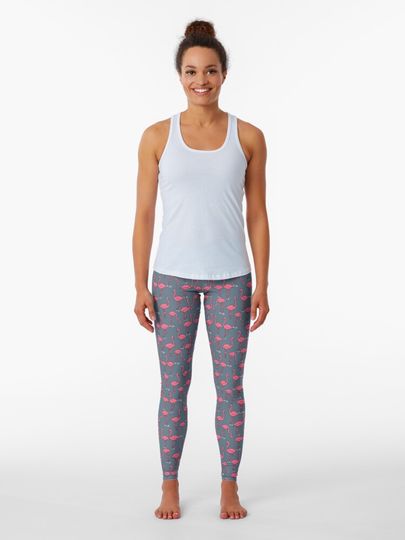 Discover Flamingo -  Payne&apos;s Gray by Andrea Lauren | Leggings