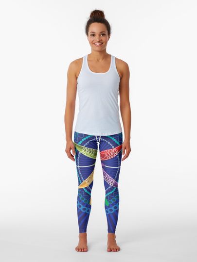 Discover Kayak Compass Rose on blue | Leggings
