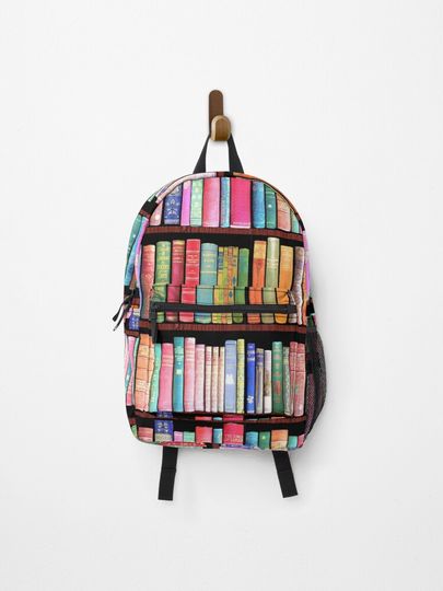 Discover Bookworm Antique book library, vintage book shelf | Backpack