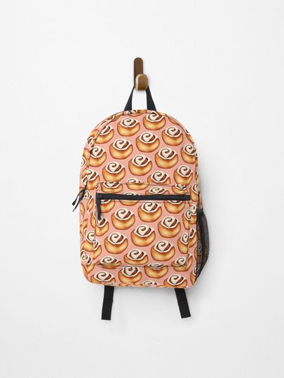 Discover Cinnamon Roll Pattern - Pink | Backpack