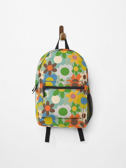 Discover 70s Floral Blue | Backpack