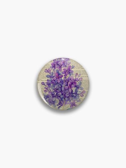 Discover Botanical print, on old book page - lilac | Pin