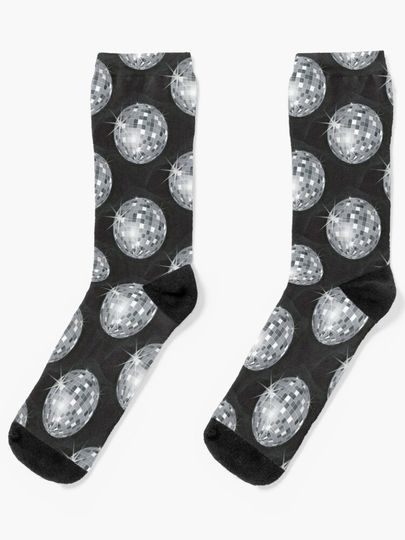 Discover silver disco ball | Socks