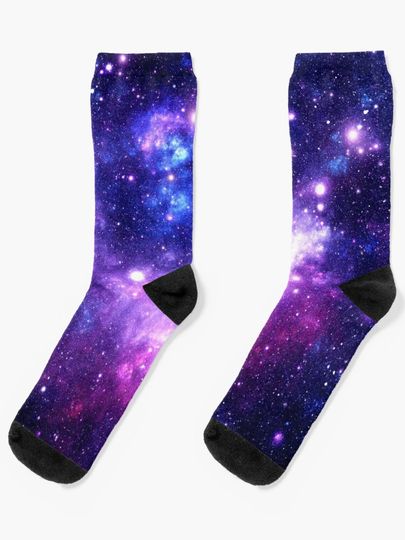 Discover Purple Blue Galaxy Nebula | Socks