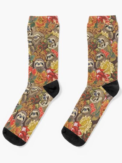 Discover Because Sloths Autumn | Socks