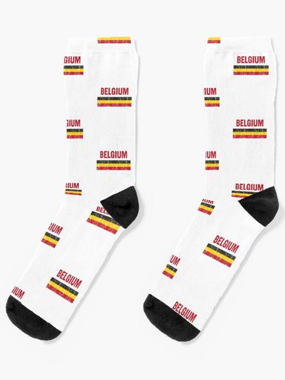 Discover Belgium National Flag  | Socks