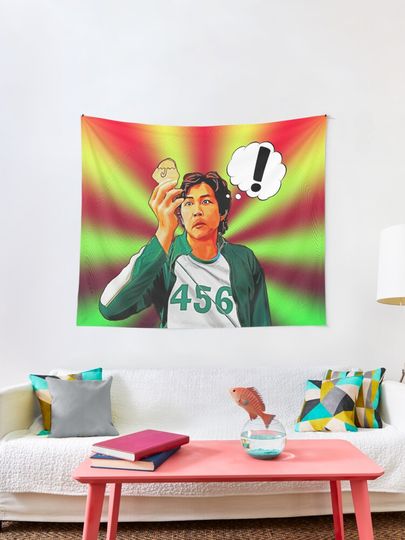 Discover Squid Cosplay - The Man With the Umbrella (yellow/green/exclamation) | Tapestry
