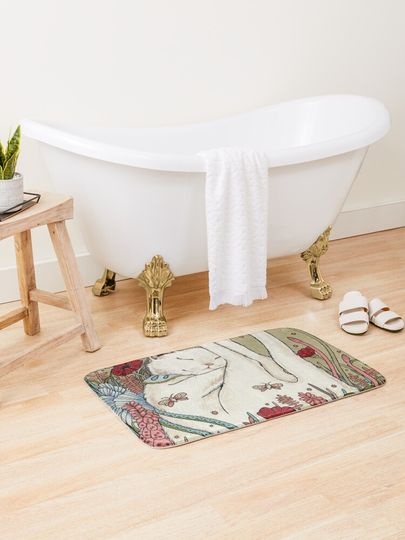 Discover Poppies and Ladybug | Bath Mat