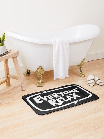 Discover TOFOP - Everyone Relax (white) | Bath Mat