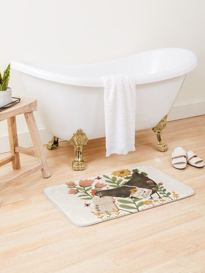 Discover Chicken Reading a Book | Bath Mat