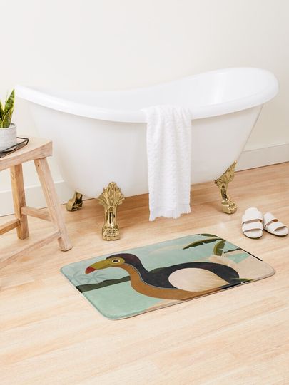 Discover MAURITIUS; Vintage Travel and Tourism Print | Bath Mat
