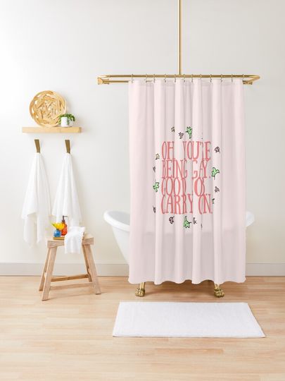 Discover Heartstopper Quote Darcy Olsson | Oh you&apos;re being gay good job carry on Funny Thumbs Up | Shower Curtain