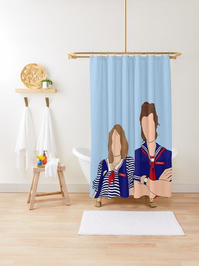 Discover Stranger Things Robin and Steve | Shower Curtain