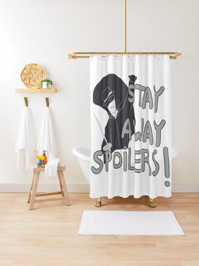 Discover Stay away | Shower Curtain