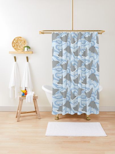 Discover Stingrays - Cownose Ray - Sticker Pack | Shower Curtain