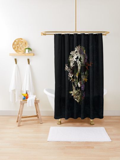 Discover Spring Skull 2 | Shower Curtain