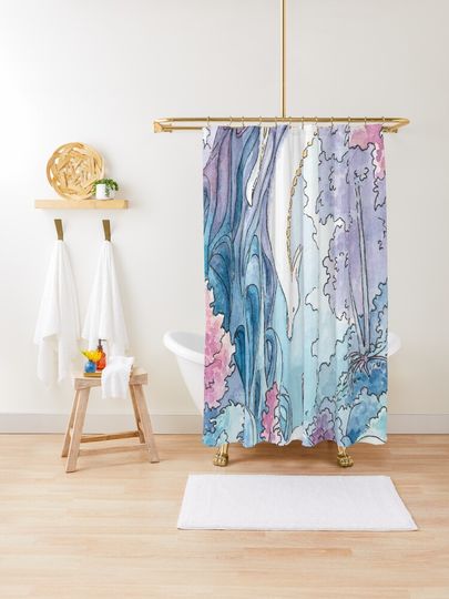 Discover The Albino FoxDragon | Shower Curtain
