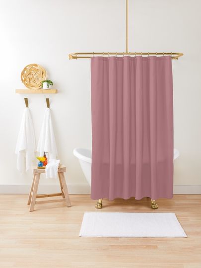 Discover Dusty Rose Color | Shower Curtain