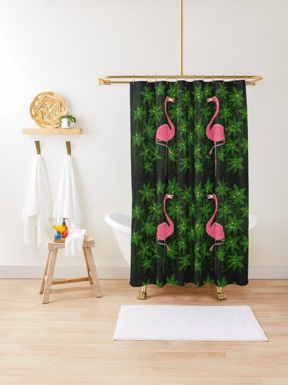 Discover Flamingo | Shower Curtain