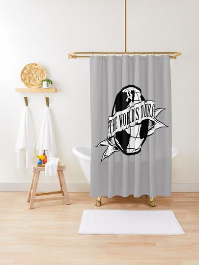 Discover THE WORLD IS YOURS | Shower Curtain